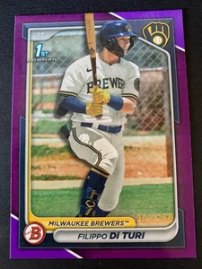 FILIPPO DI TURI; /250 Purple; 2024 1st Bowman Card; #BP-101 - Bild 1 von 3