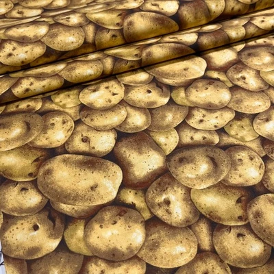 Potatoes Fabric: Farmer’s Market 2007 by RJR 100% Cotton - Image 1 of 4