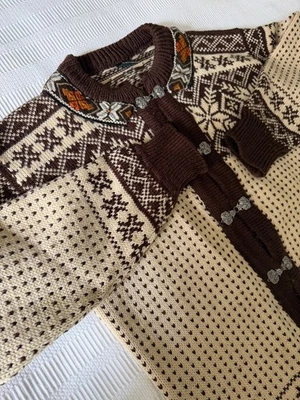 Dale of Norway Cardigan Wool Sweater Fair Isle Brown Womens Size M 50 - Image 1 of 4
