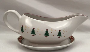 Debbie Mumm Magic of Santa Christmas Coordinating GRAVY BOAT & PLATE Sakura EX - Picture 1 of 6