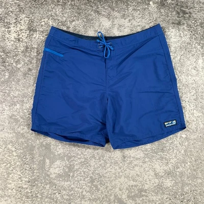 Pantalón Corto Patagonia Board Para Hombres 40 Azul Wavefarer Wave Logo Bolsillo con Cremallera Surf Natación Foto 1 de 4