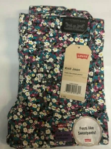 Levis Knit All Over FLOWERS Girl's Feels Like Sweatpants Jeans - Picture 1 of 2
