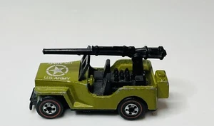 Hot Wheels Redline Army Jeep “Gunslinger” NM Preowned Loose HK Base Vintage 1975 - Picture 1 of 6