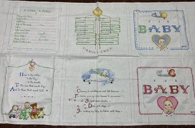 RJR FABRICS "BABY LOVE" by Susan Branch Fabric Panel Cloth Book Cut & Sew Vintage 2009- RJR