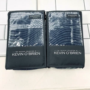 2 fundas estándar de terciopelo Kevin O'Brien Tallulah Cirrus Periwinkle azul burnout - Imagen 1 de 4