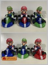 Anime Super Mario Luigi 6pcs set Driving vehicle PVC Action Figure Toy Gift