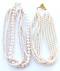 Vintage Menge 2 mehrstufige Perlenketten