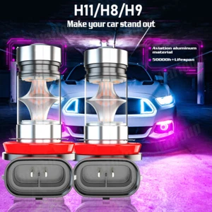 2x H11 H8 LED Bulbs pink purple 100W Super Bright Fog Light DRL Light High Power - Bild 1 von 13