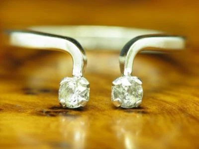 925 Argento Sterling Anello Con Cristallo di Rocca Ricoperto/Aperto - Immagine 1 di 3