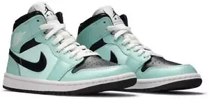 Nike Air Jordan 1 Mid 'Aqua Black' - Picture 1 of 9