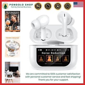 Auriculares inalámbricos, auriculares Bluetooth 5.4 con pantalla táctil multi... - Picture 1 of 9