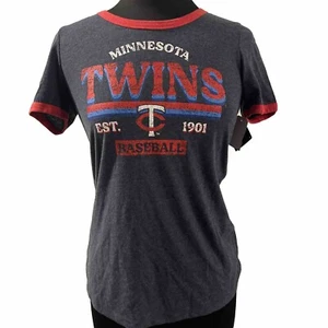 New w Tags size S Minnesota Twins EST 1901 MLB Women's Ringer T-Shirt size S - Picture 1 of 4