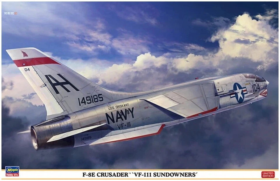 Hasegawa 07524 F-8E Crusader "VF-111 Sundowners" Kit Montaggio 1/48 - Immagine 1 di 1