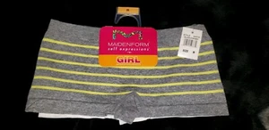 Maidenform Self Expressions Girl Boy Shorts Set Of 2 Size M(7/8) 1 Grey/1 White - Picture 1 of 3