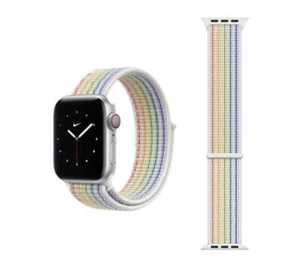 Véritable Apple Nike Nylon Sport Boucle Montre Bande - Pride 2021 - 38mm/40mm/ - Photo 1 sur 7