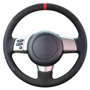 Suede&Black Leather Steering Wheel Stitch on Wrap Cover For Toyota FJ Cruiser - Picture 1 of 8