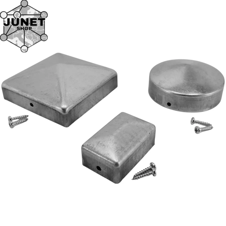 OUM Tappi per pali in metallo zincato o grezzo per recinzioni nuove