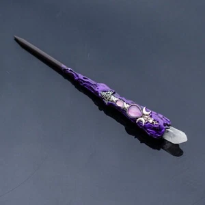 1pc 8in Wood Crystal Magic Wand For College of Magicians - Picture 1 of 3
