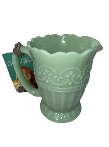 Pioneer Woman Timeless Jade Embossed Creamer Beautiful New With Tag - Picture 1 of 8