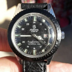 VINTAGE WATCH MORTIMA SUPER 28 super datomatic water proof 100% - Picture 1 of 11