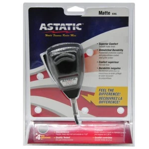 Astatic 302-10002 Rubberized 4-Pin 636L Noise Cancelling Microphone Black New - Picture 1 of 4