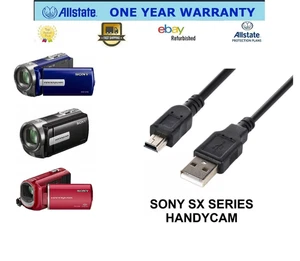 USB Cable Sony Handycam Cord FOR DCR-SX Series SX40 SR62 SX43 SX44 SX63, SX41 - Picture 1 of 2