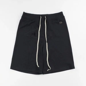 Rick Owens Ro x Champion Black Mesh Jersey Shorts Pockets Size S RRP 275 - Picture 1 of 7