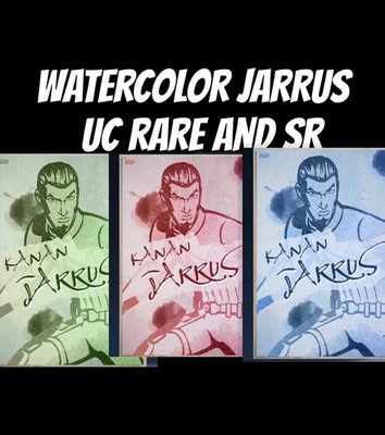 topps star wars card Trader JARRUS WATERCOLOR UC RARE AND SR 3 Card - Image 1 of 4