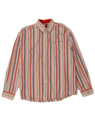 TOMMY HILFIGER Boys Shirt 15-16 Years XL Multicoloured Striped Cotton BR11 - Image 1 of 3
