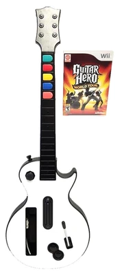 NEW Nintendo Wii GUITAR HERO 3 Controller + used Guitar Hero World Tour  bundle - Image 1 of 4