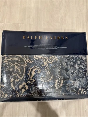 Funda nórdica Ralph Lauren Keaton floral COMPLETA/QUEEN azul índigo - Nueva con etiquetas Foto 1 de 4