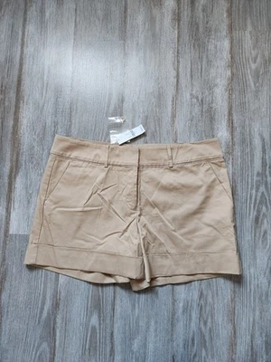 NUEVO CON ETIQUETAS 7th Avenue Signature Fit 4” Pantalones Cortos Caqui Tiro Medio Bolsillo Suave Comodidad Talla 12 Foto 1 de 4