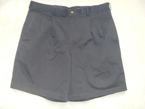 NORDSTROM Shorts Mens Size 38 Navy Blue Chino Pleated Front Inseam 9" - Picture 1 of 9