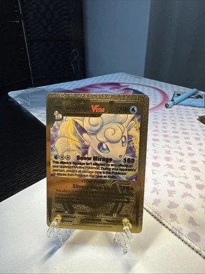 Alolan VULPIX VSTAR 034/195 GOLD FOIL Fan Art Display Card Hp240 Snow Mirage💥💥 - Image 1 of 2