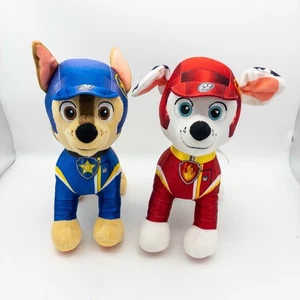 Paw Patrol Chase & Marshall Plush Toys Lot of 2 Nickelodeon 8” Stuffed Dogs - Picture 1 of 12