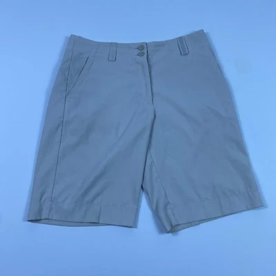 Pantalones Cortos de Golf Nike Para Mujer 4 Beige Dri-FIT Elastizados Rendimiento Ligeros Atléticos Foto 1 de 4