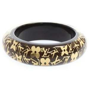 Louis Vuitton Bangle Bracelet LV Inclusion M65301 Plastic Brown Size S⁺ - Picture 1 of 6