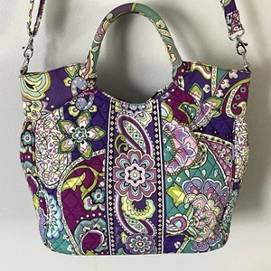 Bolso Bandolera Vera Bradley Dos Vías Brezo Floral Cachemira - Imagen 1 de 18