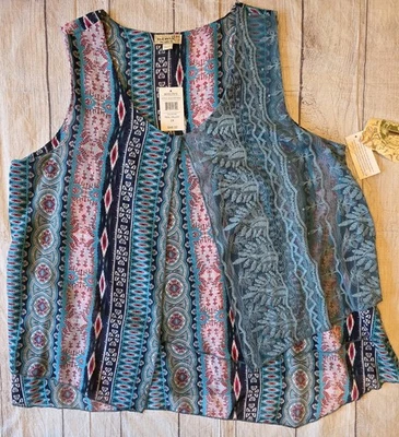 One World Live And Let Live Talla 2X Tanque Medios Mixtos Nuevo con Etiquetas Pieza de Capas  Foto 1 de 4