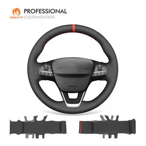 Funda de volante de cuero auténtico MEWANT DIY para Ford Focus Fiesta Kuga Puma Transit - Imagen 1 de 9