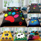 3D Dog Paw Doona Duvet Quilt Cover Set Pillowcases Single Double Queen King Size