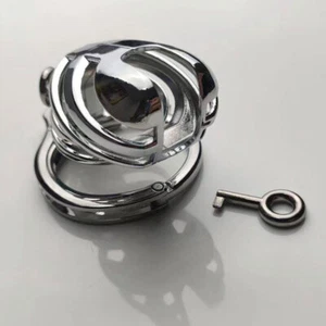 USA Adjustable Stainless Steel Ring Male Chastity Cage Metal Chastity Lock Adult - Picture 1 of 12