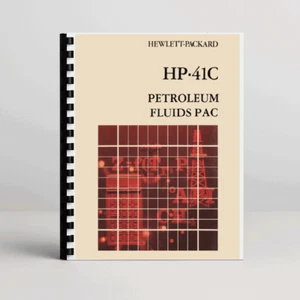 Petroleum Fluids Pac Manual for Hewlett Packard HP 41C CV CX Calculator - Picture 1 of 1