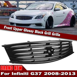 Parrilla delantera para Infiniti G37 cupé de 2 puertas 2008-2013 2011 2012 negro brillante - Imagen 1 de 11