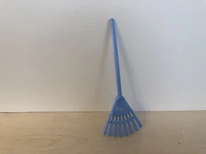 Fisher Price Loving Family Dollhouse Blue Leaf Rake Outdoor Gardening Yard Tool - Picture 1 of 4