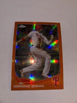 2013 Topps Chrome -  Orange Refractor #215 Domonic Brown - Image 1 of 2