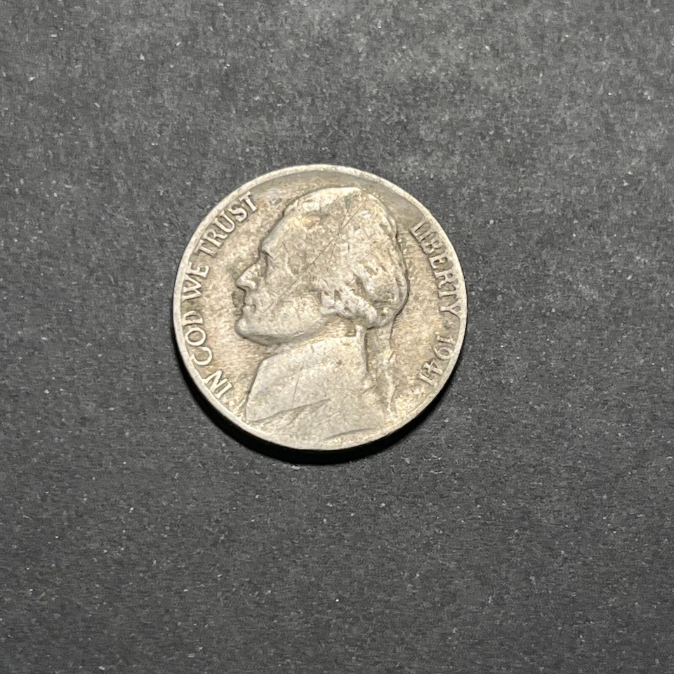 1941 Nickel No mint mark with rim error. - Image 1 of 4
