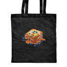 'French Toast' Classic Black Tote Shopper Bag (ZB00008778)
