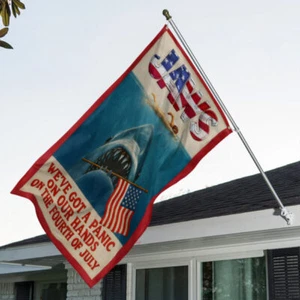 Jaws 3D House Flag - Picture 1 of 3