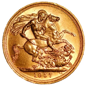 Great Britain Elizabeth II Sovereign Gold 1957 KM#908 15298 - Picture 1 of 2